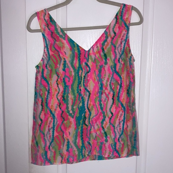 EUC Lilly Pulitzer Cipriani Silk Top Size Small Dripping In Jewels - Picture 3 of 3